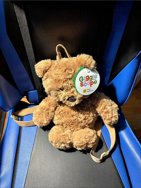 Giggle Scape Teddy Bear Backpack Brown NWT